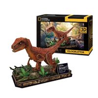 CUBIC FUN PUZZLE 3D NATIONAL GEOGRAPHIC WELOCIRAPTOR - 63 ELEMENTY DS1053H