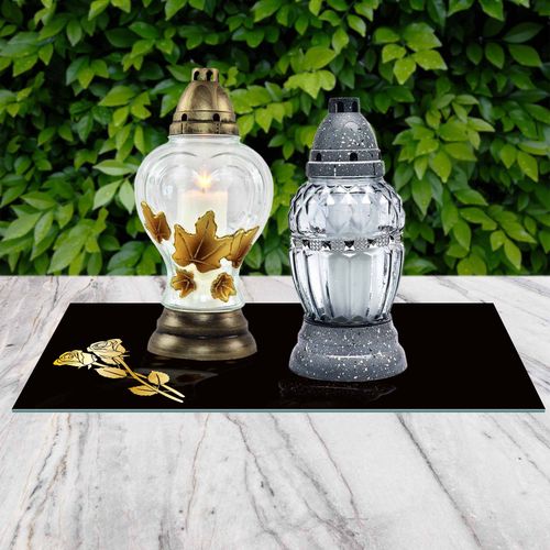 SZKLANA PODSTAWKA POD ZNICZE z dedykacją 60x30 cm 488d na Arena.pl