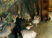 The Rehearsal of the Ballet Onstage, Edgar Degas - plakat 59,4x42 cm