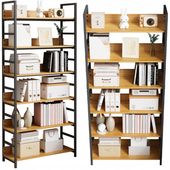 REGAŁ NA KSIĄŻKI SEGREGATORY WYSOKI SZAFKA LOFT METALOWA STYL