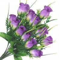 RÓŻA RÓŻE BUKIET GAŁĄZKI SZTUCZNE KWIATY 12szt