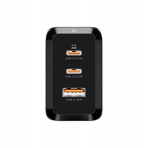 ŁADOWARKA USB C 3x USB 67W 65W TYP C UNIWERSALNA CZARNA + KABEL USB C 100W na Arena.pl