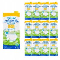 Mleko zambrowskie UHT 1,5 % 1 l x 12 sztuk
