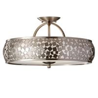 LAMPA sufitowa ZARA FE-ZARA-SF Elstead FEISS zdobiona OPRAWA plafon metalowy stal szczotkowana