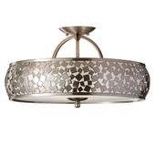 LAMPA sufitowa ZARA FE-ZARA-SF Elstead FEISS zdobiona OPRAWA plafon metalowy stal szczotkowana