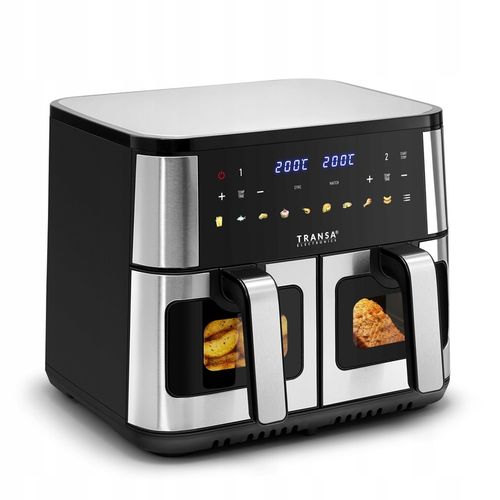 FRYTKOWNICA BEZTŁUSZCZOWA DWUKOMOROWA PODWÓJNA 9 PROGRAMÓW LED 9L na Arena.pl