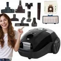 ODKURZACZ WORKOWY PRZEWODOWY MOCNY CICHY DO DOMU HEPA H13 14w1 900W