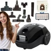 ODKURZACZ WORKOWY PRZEWODOWY MOCNY CICHY DO DOMU HEPA H13 14w1 900W