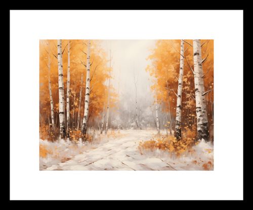 Plakat 20x15cm Jesienne Brzozy na Arena.pl