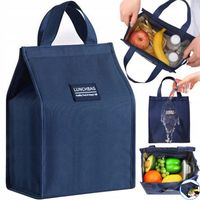 TORBA TERMICZNA Z UCHWYTEM IZOLACYJNA WODOODPORNA LUNCH BAG GRANATOWA 12 L