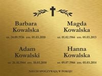 grawerowana Tablica nagrobna Tabliczka nagrobkowa 40x30 krzyż