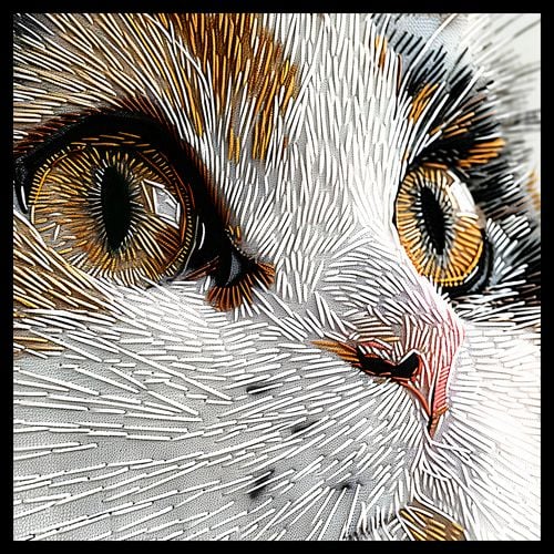 Plakat 60x60cm Nitkowany Kot na Arena.pl