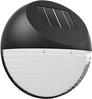sol0694 lampa solarna kinkiet 2 led ogrodowa czarna naświetlacz na