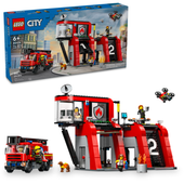 LEGO City Remiza strażacka z wozem strażackim 60414 - zestaw strażacki