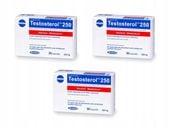 MEGABOL Zestaw 3x Testosterol 250 Testosteron masa mięśniowa 30 kapsułek