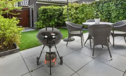 GRILL WĘGLOWY OGRODOWY OKRĄGŁY Z POKRYWĄ POPIELNIK na Arena.pl