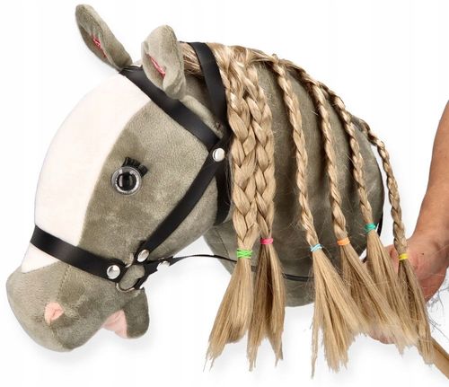 Premium Hobby Horse Konik na patyku Głowa konia kiju Skoczek SIWEK CZESANIA na Arena.pl