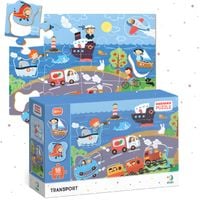 puzzle dodo sorter transport 18 el. dla dzieci edukacyjne 300158