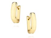 Klasyczne pozłacane srebrne gładkie kolczyki wysoki połysk srebro 925 Z1527D_G