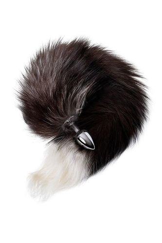 silver anal plug with a fox tail na Arena.pl