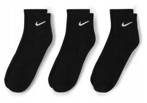 SKARPETY NIKE EVER DAY UNISEX ROZMIAR 34-38 CZARNE PÓŁWYSOKIE 3 PARY na Arena.pl