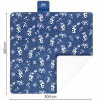 Koc piknikowy z izolacją 200x200 cm duży plażowy mata wodoodporny ZAGATTO