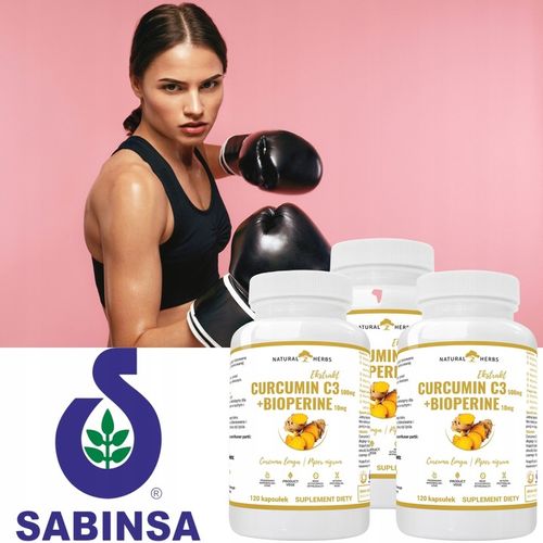 KURKUMINA + PIPERYNA CURCUMIN C3 turmeric 3x120k na Arena.pl