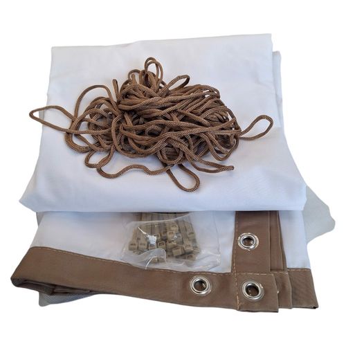 Osłona Balkonowa Parawan 75x500cm Biała Brąz na Arena.pl