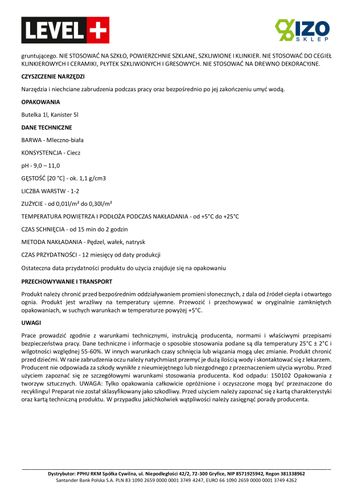Grunt Krzemianujący Specjalistyczny 20L Level+05 na Arena.pl