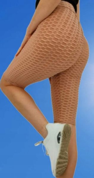 SPODENKI PUSH UP karbowane Kolarki legginsy MIEGO rozmiar L/XL BEŻOWE zdjęcie 6