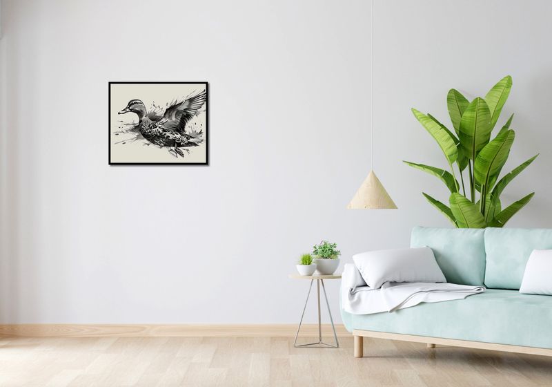 Plakat 60x50cm Gracja Kaczki w Locie zdjęcie 4