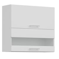 Tiffany T-10/G80W Biały połysk MDF szafka kuchenna wisząca witryna szybko