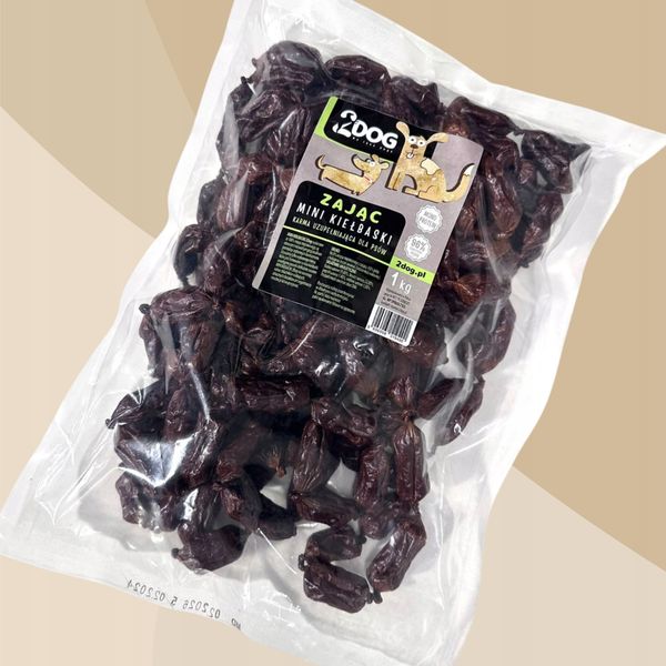 2Dog Mini Kiełbaski ZAJĄC 1 Kg zdjęcie 3