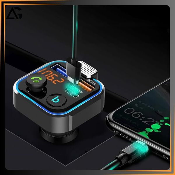 TRANSMITER BLUETOOTH SAMOCHODOWY FM 3x USB ADAPTER SZYBKA ŁADOWARKA MP3 zdjęcie 1