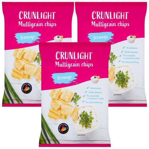 Crunlight Chipsy wielozbożowe fromage 70 g x 3 sztuk na Arena.pl