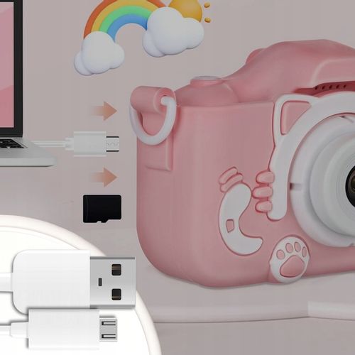 APARAT CYFROWY DLA DZIECI KOTEK Z KARTĄ PAMIĘCI FOTGRAFICZNY + GRATIS na Arena.pl