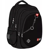 Plecak szkolny wielokomorowy St.Right czarny, różowy 23 l