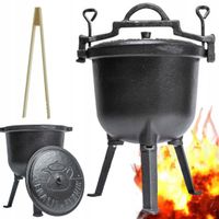 KOCIOŁEK żeliwny garnek myśliwski 8L na ognisko