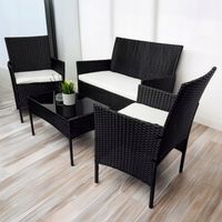 HIT! RATTANOWY ZESTAW OGRODOWY – SOFA + FOTELE + STÓŁ + GRUBE PODUSZKI