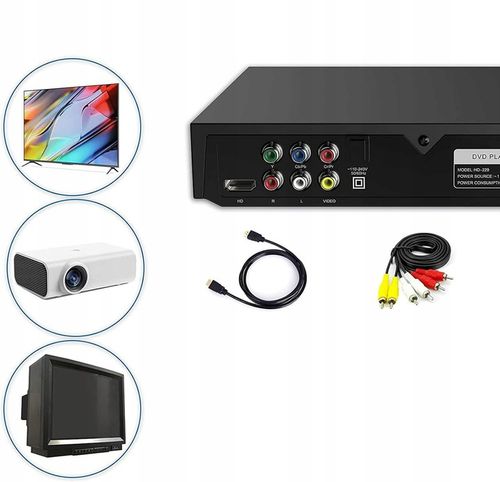 DVD PLAYER Z HDMI AV USB 1080P SYSTEM PAL/NTSC PODWÓJNE WEJŚCIA MIKROFONOWE na Arena.pl
