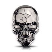 Naklejka emblemat popękany Czaszka motor Czacha Grafitowa Metalowa Harley