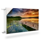 MASKOWNICA Magnetyczna Grzejnika POMOST Nad Jeziorem Pejzaż 120cm x 60cm