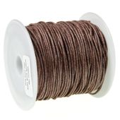 SZNUREK bawełniany woskowany 1mm brąz jasny 20-30m
