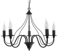 Żyrandol LAMPA wisząca SL.0218 metalowa OPRAWA świecznikowa ZWIS na łańcuchu maria teresa czarny