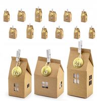 KALENDARZ adwentowy DOMKI KRAFT ECO