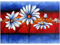 50X70CM POLNE KWIATY OBRAZ POKOJU DREWNINE