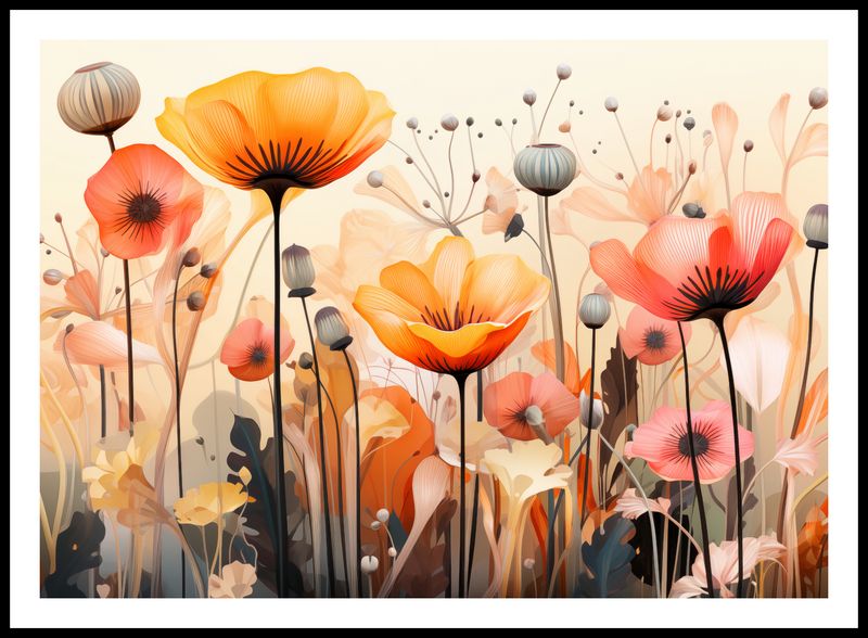 Plakat 84x59,5cm Taneczne Maki zdjęcie 3