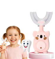 Szczoteczka do zębów dla dzieci silikonowa dla najmłodszych RÓŻOWA