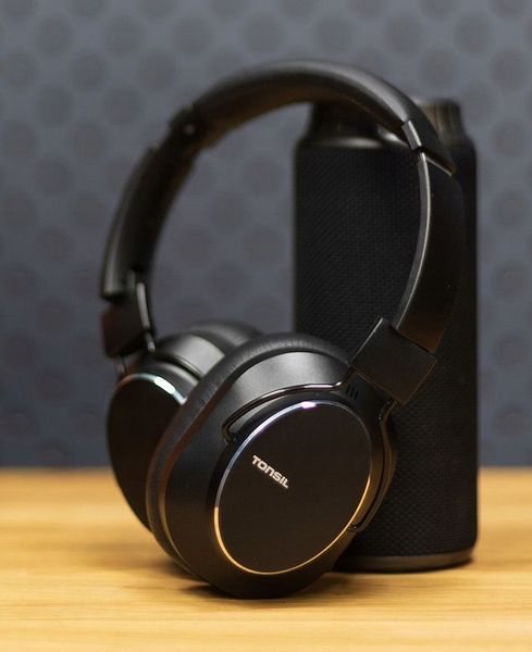 Tonsil Słuchawki Bezprzewodowe R65BT Bluetooth Nauszne ANC CZARNE +Mikrofon zdjęcie 3