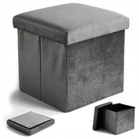 PUFA WELUROWA SKRZYNIA POJEMNIK OTWIERANA SKŁADANA ZE SCHOWKIEM